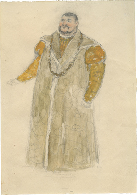 Альтман Натан Исаевич. Эскиз костюма к трагедии В. Шекспира «Отелло», Ленинградский театр драмы им. А.С. Пушкина, 1944